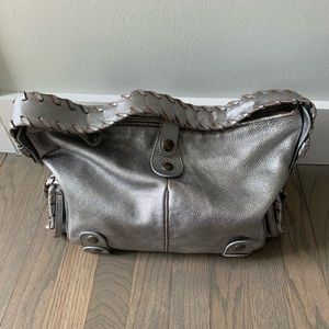 CHLOE Silverado silver leather bag